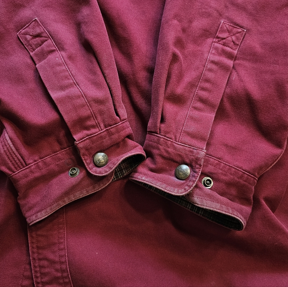 Carhartt Plaid Lined Shacket 2XLT Vintage - Picture 10 of 12